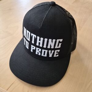 ☆5/$15☆Yupoong “Nothing To Prove” Black Trucker Hat | Snapback | The Classics